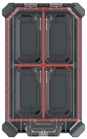 Organizator C, 36,8 cm, jos cu compartimente, negru