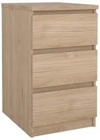 Comodă în culoare naturală cu aspect de lemn de stejar 40x70x50 cm Naia – Tvilum