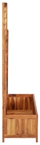 Strat inaltat cu spalier, 85x38x150 cm, lemn masiv de acacia