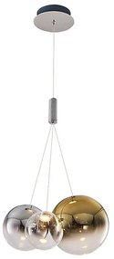 Lustră LED suspendată pe cablu ENNA, 3x G9, 5W, 230V, 3000K, fumuriu/auriu