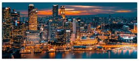 Tablou cu orașul nocturn (120x50 cm)