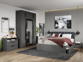 Set mobila dormitor complet Gri Antracit Stone C01