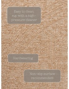 Covor pentru exterior și interior bej/fildeș rotund ø 160 cm Duet Kona – NORTHRUGS