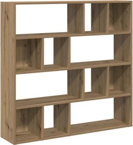 vidaXL Bibliotecă/Separator de cameră, Stejar artizanal, 105x24x102 cm