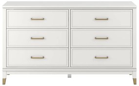 Comodă CosmoLiving by Cosmopolitan Westerleigh, 144 x 85 cm, alb