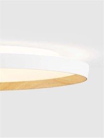 Plafoniera LED design decorativ VOMOS alb/lemn D-60cm