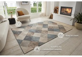 Covor albastru/bej 160x235 cm Terrain – Hanse Home