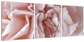 Tablou - Detaliu flori (cu ceas) (90x30 cm)