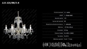 Lustra 6 brate cristal Bohemia L11 121/06/1-A