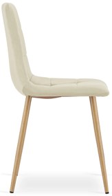 OFERTA Scaun de catifea bej deschis KARA, a doua calitate