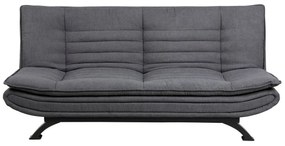 Canapea extensibilă Oakland 339Numărul de locuri: 4, Gri inchis, 91x196x98cm, 42 kg, Picioare: Metal, Lemn: Pin