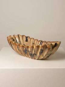 Tavă decorativă din ceramica in forma de scoica, "Ocean Whisper"