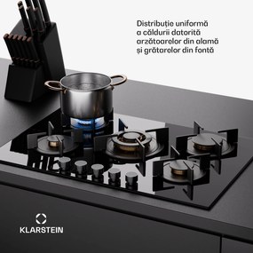 Klarstein Goldflame 5 plită pe gaz independentă cu 5 arzătoare