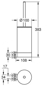 Perie WC Grohe Selection antracit periat Hard Graphite