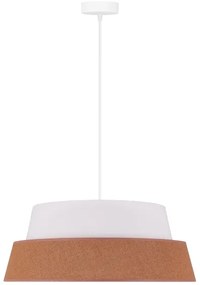 Lustră pe cablu Duolla GALAXY 1xE27/15W/230V d. 50 cm maro/alb