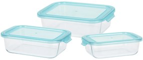 Containere pentru alimente din sticlă, diferite dimensiuni, 3 bucăți