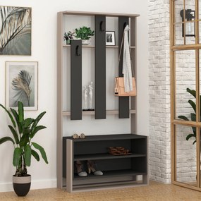 Set mobilier pentru hol Chulio (Mokka + Antracit). 1071993