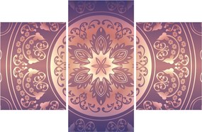 Tablou - Mandala pe gradient violet (90x60 cm)