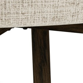 MAZZONI EXPORT DEBORA Bej (țesătură Juto 4)/cadru stejar afumat (nuanță de nuc) - SCAUN DE LEMN ADÂNC PENTRU LIVING SUFRAGERIE BIROU