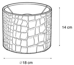 Abajur din catifea cu design de crocodil și interior auriu 18/18/14