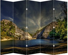 Paravan - Peisajul cu lac (210x170 cm)
