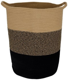 Coş tricotat natural/ model/ negru, 35x45 cm VIDAN