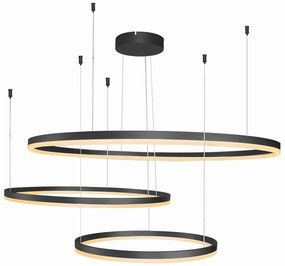 Lustra LED XXL suspendata design modern circular geometric Halo BK