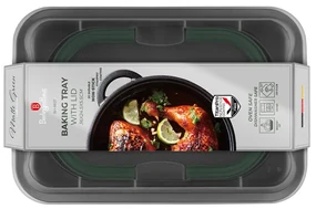 Tavă dreptunghiulară pentru copt cu capac plastic, Green Matt Berlinger Haus BH 8637