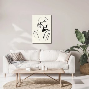 Tablou femeie în linii minimaliste