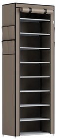 Suport pantofi cu buzunare laterale 160 x 58 cm - maro deschis