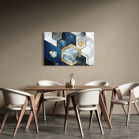 Tablou - Hexagoane de marmură (90x60 cm)