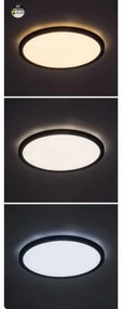 Plafonieră LED Rabalux 71097 GONZALO LED/36W/230V d. 40 cm negru