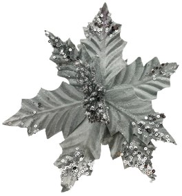 Ornament brad craciunita Hope 25cm, Gri Argintiu