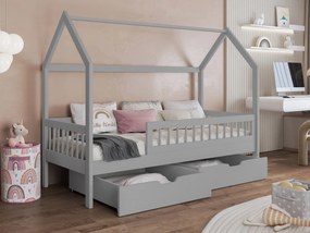 Pat pentru copii 90 cm Potako (Gri) (cu somieră) (cu sp. depozitare). 1103338