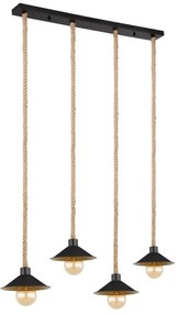 Lustra cu 4 pendule design industrial DIANA negru