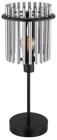 Veioza, lampa de masa design modern GORLEY negru, fumuriu