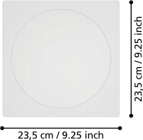 Eglo 901402 - Corp de iluminat încastrat FUEVA LED/18,5W/230V 21,6x21,6 cm alb