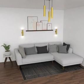 Lustră pe cablu RAITO 3xGU10/8W/230V alamă