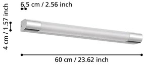 Eglo 98443 - LED iluminat baie TRAGACETE LED/16W/230V IP44