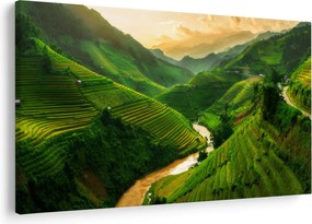 Tablou - Terase de orez Mu Cang Chai (90x60 cm)