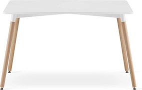 PROMO Masa de dining alba ADRIA 120x80 cm II. calitate