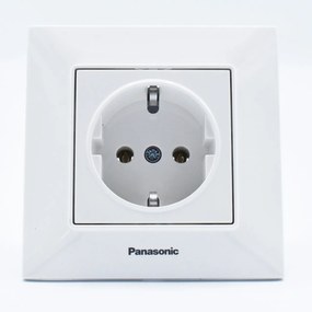 Priza simpla cu impamantare 16A, IP20, Alb, Panasonic Arkedia Slim