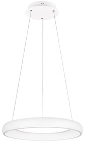 Lustră albă LED cu intensitate reglabilă cu abajur din metal ø 62 cm Cardona – Trio