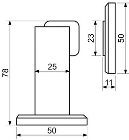Opritor magnetic pentru usa RK.ZAR.008, negru