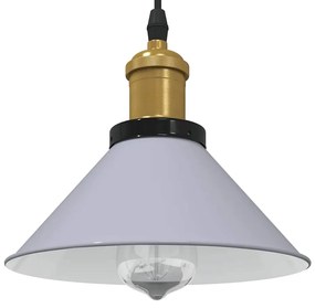 vidaXL Lampă suspendată reglabilă pe înălțime E27 gri lucios metal