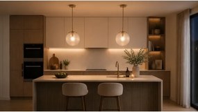 Brilagi - Lustru suspendat pe cablu STELLA 1xE27/60W/230V Ø 18 cm bej/auriu