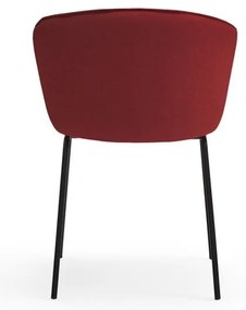 Set de scaune de sufragerie roșu 2 buc. tapițat Add – Teulat