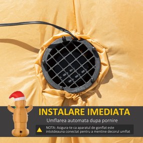 HOMCOM Om Dulce Gonflabil, Lumini LED integrate, Decoratiune de Craciun de Exterior | AOSOM RO