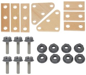 Banc de lucru din lemn pentru copii cu unelte - jucărie educativă 3în1