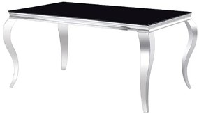 Masă de sufragerie 150 cm Pria (negru + crom) (pentru 4 până la 6 persoane). 1050746